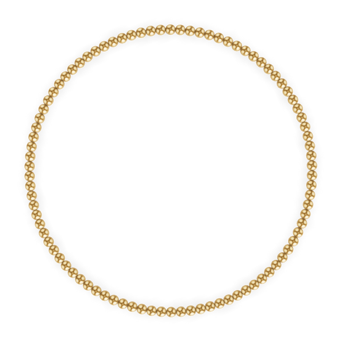 2MM Gold Ball Bracelet