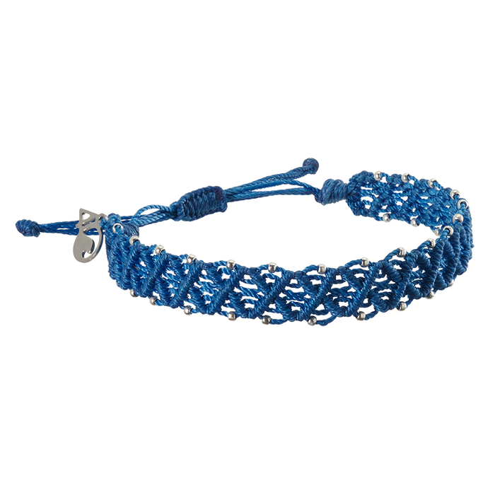 4ocean Cross Seas Braided Bracelet- Signature Blue