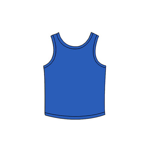 7.2 Preorder Girls Blue White Sleeveless Active Tank Top
