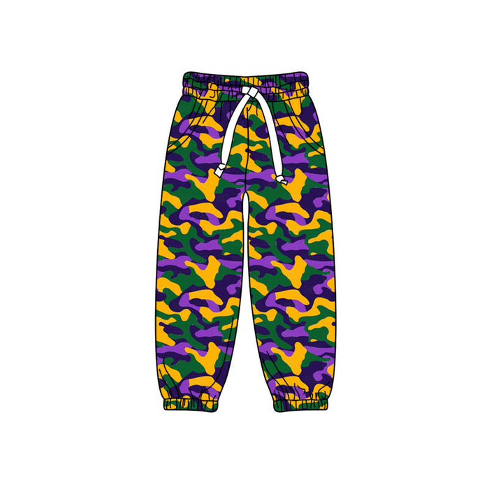 9.3 P1248 Preorder Baby Boys  Mardi Gras Camo Jogger Pants