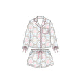9.4 GLS0236 Preorder Eggs Bows Print Buttons Top Pockets Shorts Girls Easter Clothes Set