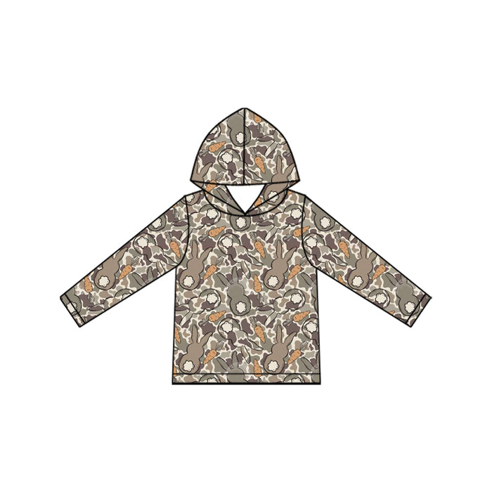 9.9 BT1965 Preorder Baby Boys Easter Camo Rabbit Long Sleeve Hoodie Top
