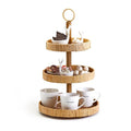Adjustable 3 Tiered Hand-Crafted Rattan