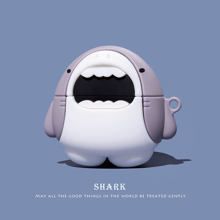 [Little white shark] send Hook★Liquid silica gel★No falling cover / Apple AirPods Pro