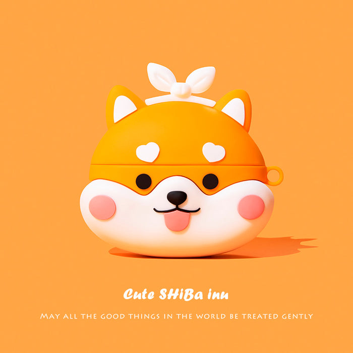[Cute spit tongue Shiba Inu] send Hook★Liquid silica gel★No falling cover / Apple Airpods Pro2 generation