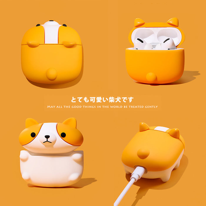 [Japanese lying Shiba Inu] liquid silicone★No falling cover / Apple Airpods Pro2 generation
