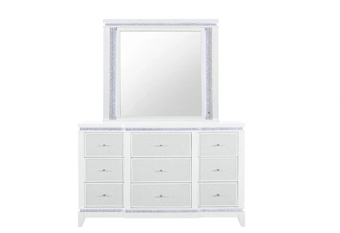 Alina White Mirror with LED