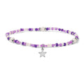 Ankle Bracelet - Orchid Seed Bead and Pearls