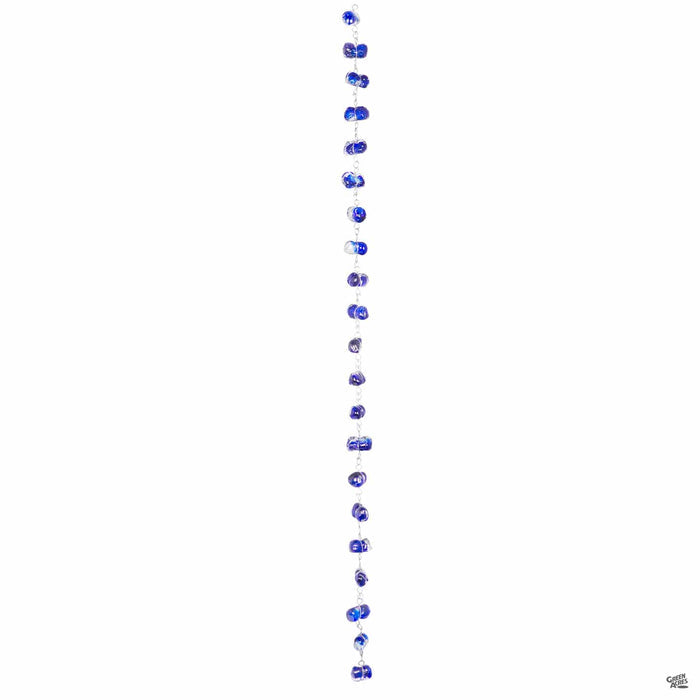 Rain Chain Art Glass Blue
