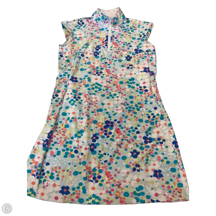 Athletic Top Long Sleeve Collar By Clothes Mentor In Polkadot Pattern, Size: M