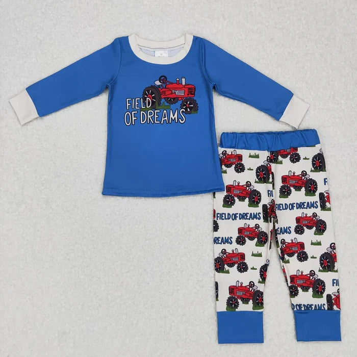 Baby Boys Farm Tractor Top with Pants Outfit