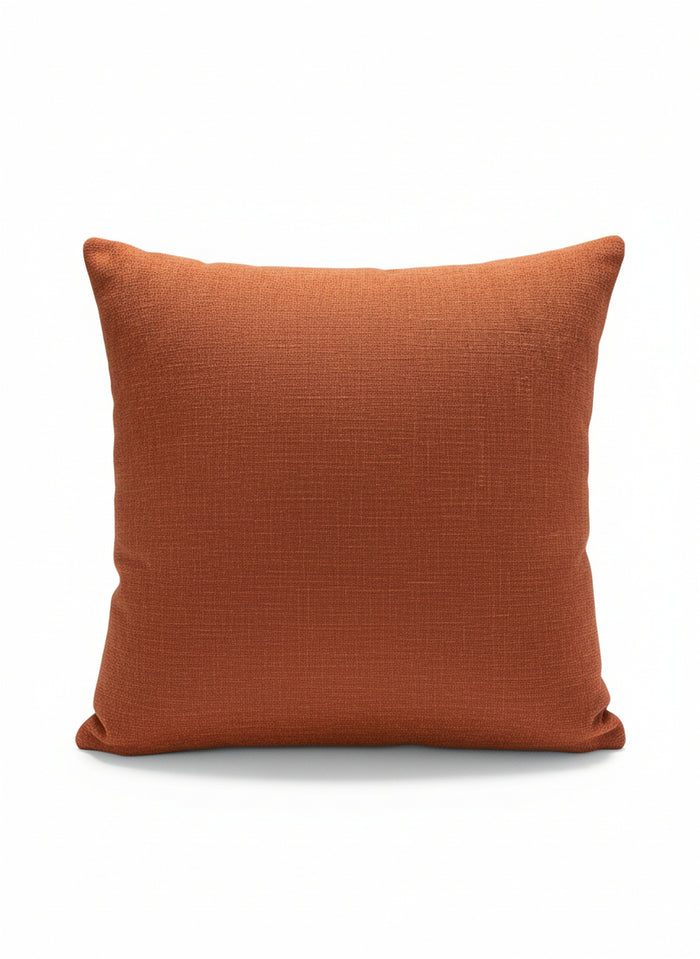 Black Plaid and Orange Pillow