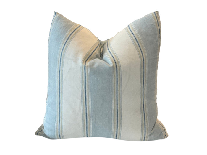 Blue and Green Stripe Pillow