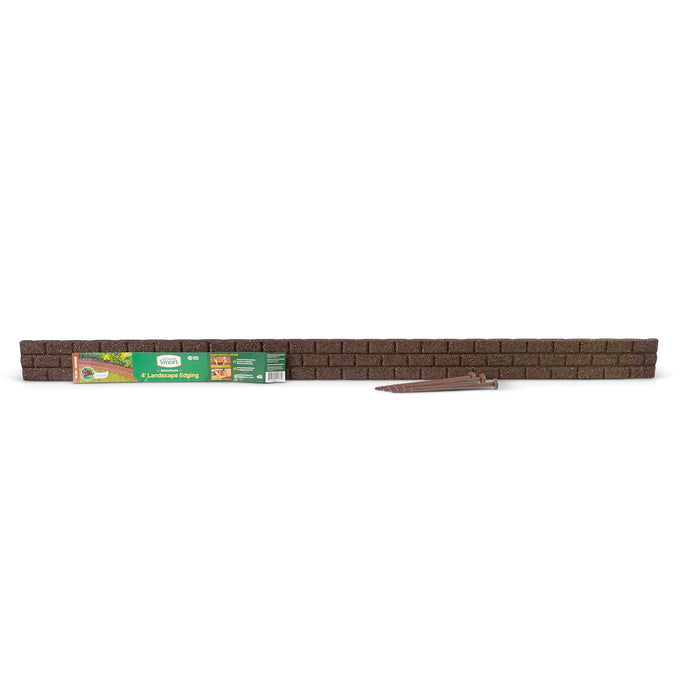 GroundSmart Brickface Edging Brown 48 inch