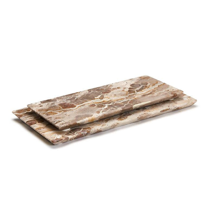 Brown S/2 Marble Trays