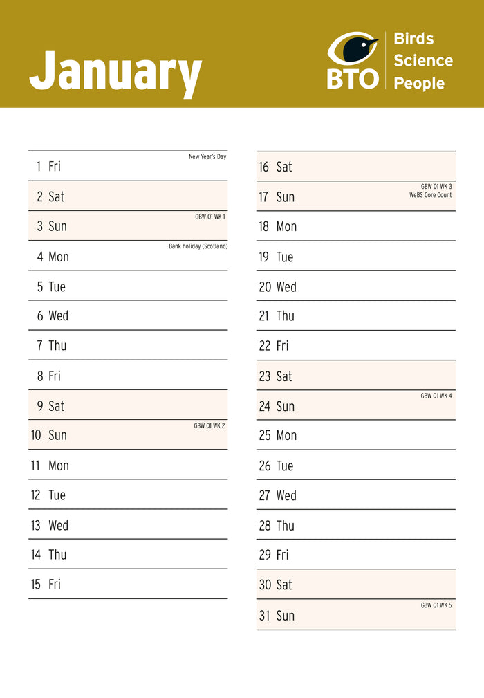BTO 2027 Calendar