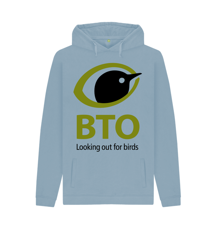 Stone Blue Printed Hoody Front