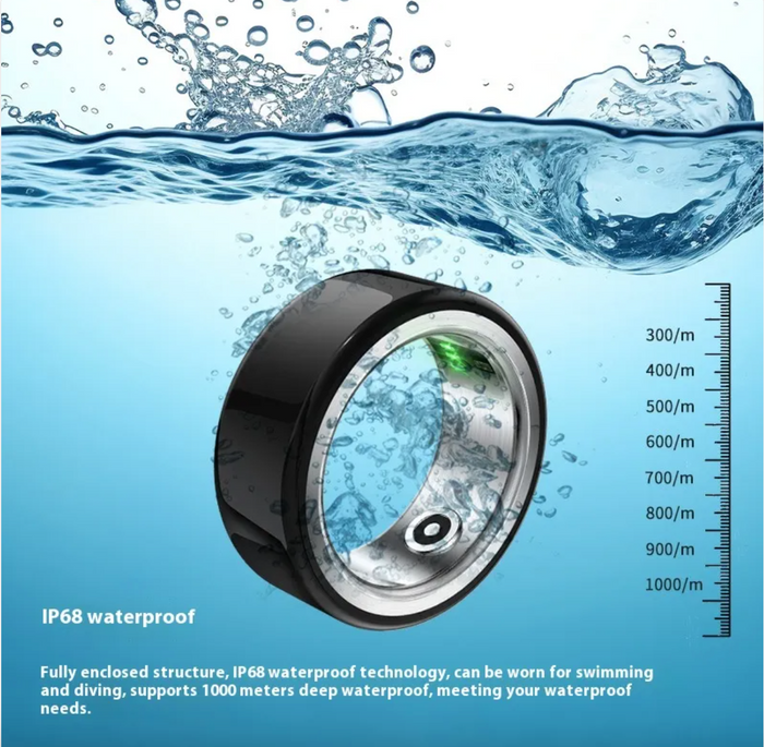 Ceramic Health Monitoring Smart Ring – Fitness & Sleep Tracker