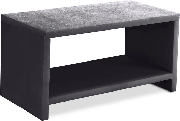Cleo Grey Velvet Night Stand