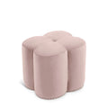 Clover Pink Velvet Ottoman