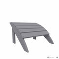 Seaside Casual Coastline Harbor View Adirondack Footstool Charcoal