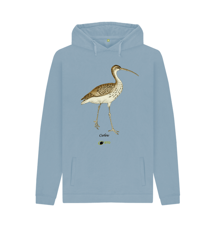 Stone Blue Printed Hoody Front