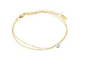 Dainty CZ Anklet - 18k Gold Diamond Ankle Bracelet
