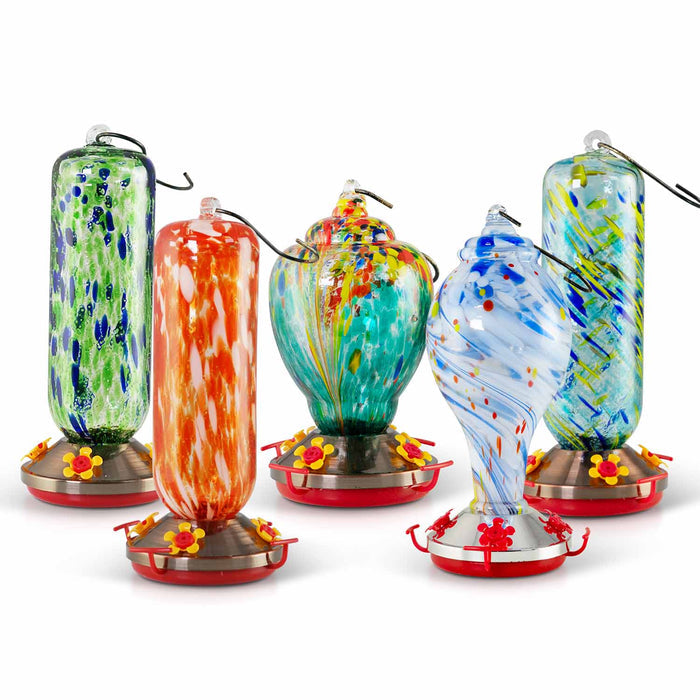 Decorative Glass Hummingbird Feeders