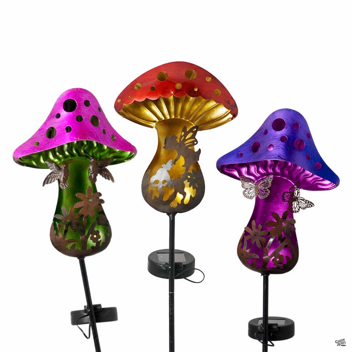 Mushroom Solar Garden Stakes