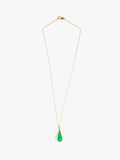 Dinosaur Designs Dew Drop Pendant, Leaf/14k Gold-Filled
