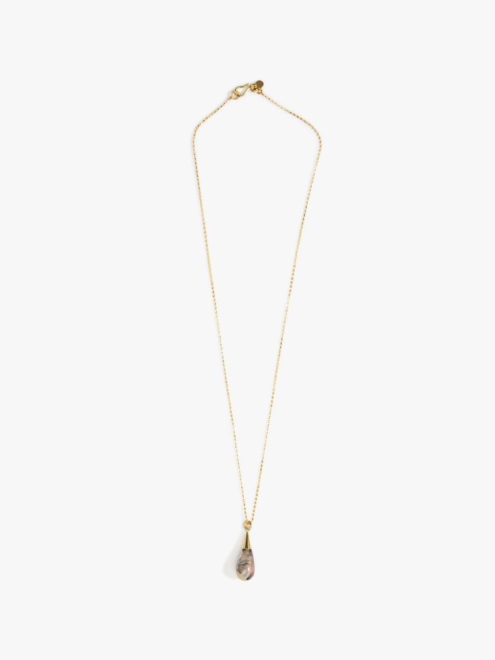 Dinosaur Designs Dew Drop Pendant, Sandy Pearl/14k Gold-Filled