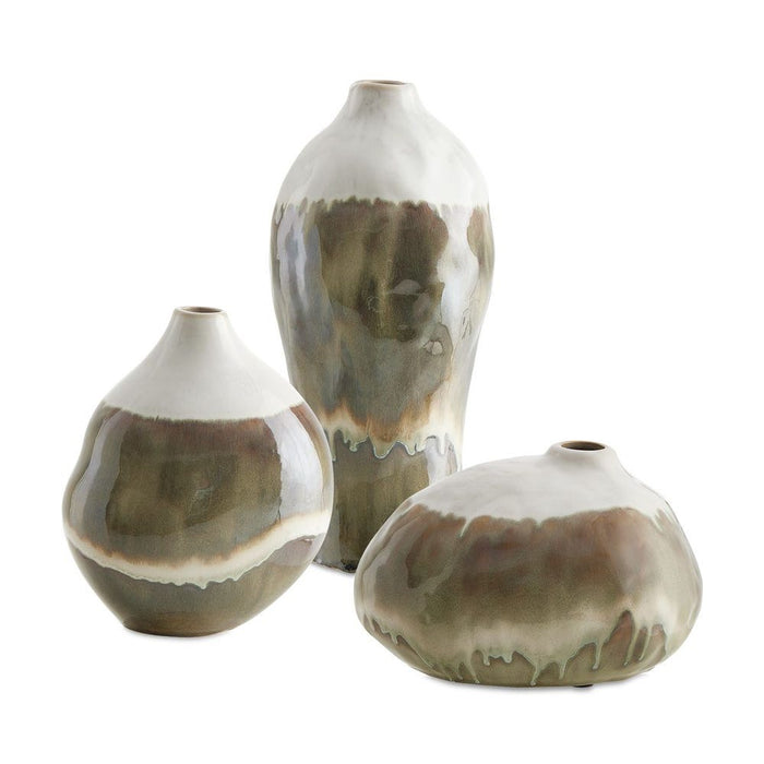 Earthflow Indoor-Outdoor Vases, S/3