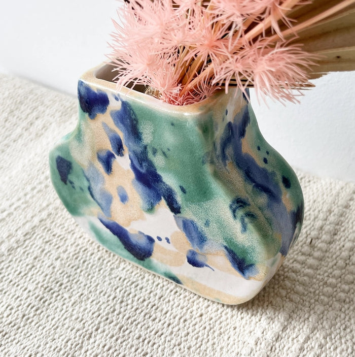 Eli.C Studio | Flat Vase | Ocean Dip