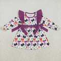 GLD1113 Colorful Bows Girls Halloween Knee Length Dress