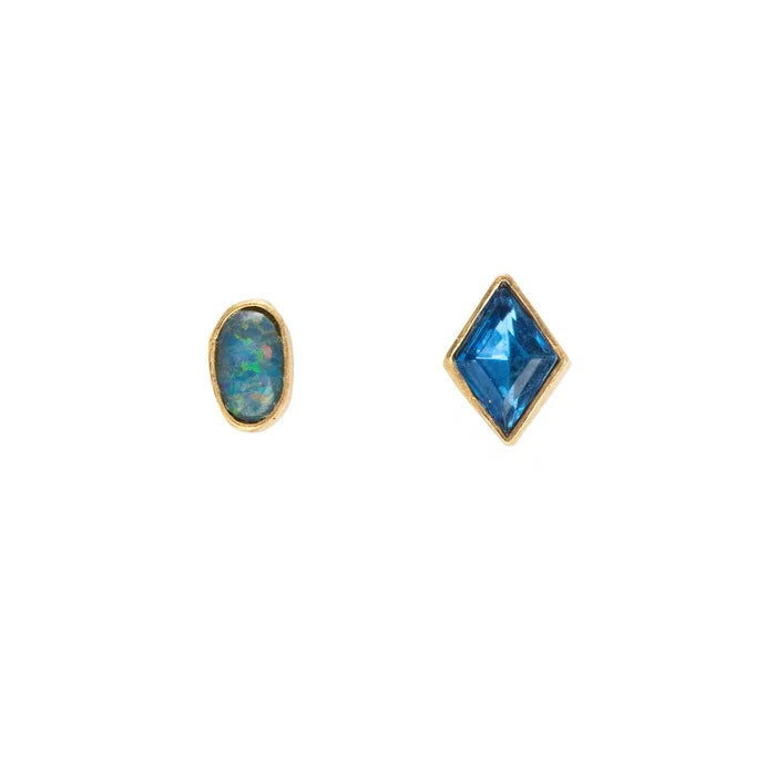 GRAINNE MORTON, MISMATCHED STUD EARRINGS, Blue