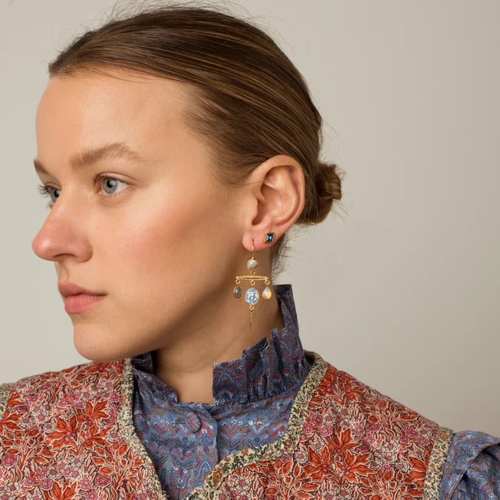 GRAINNE MORTON, MISMATCHED STUD EARRINGS, Blue