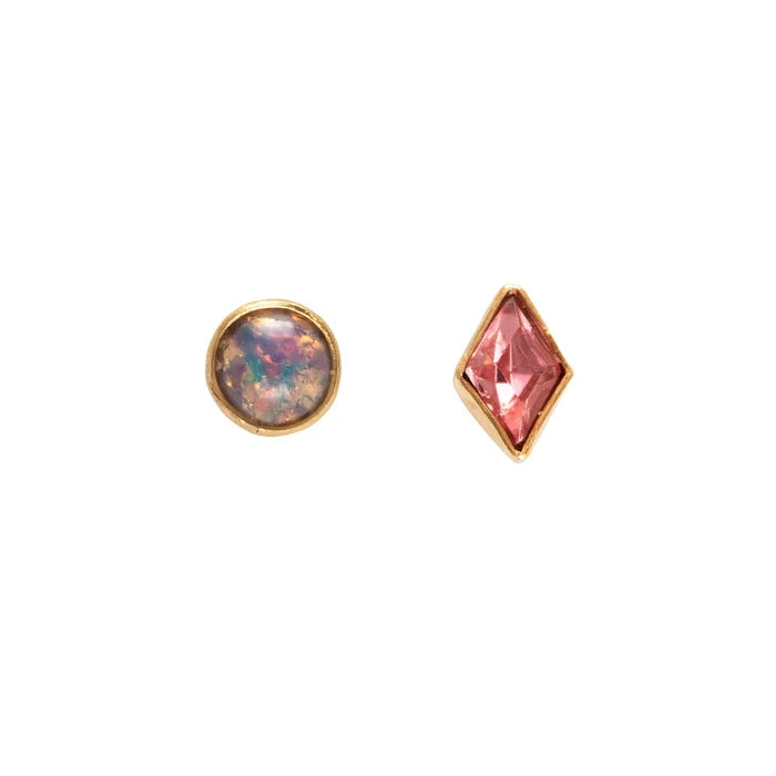 GRAINNE MORTON, MISMATCHED STUD EARRINGS, Pink