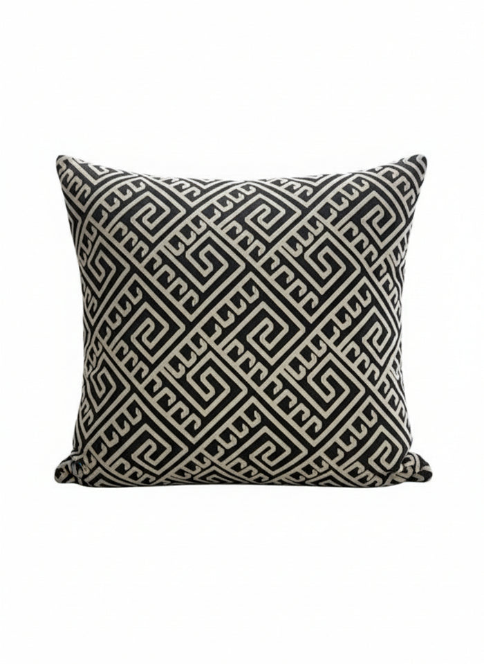 Greek Key and Pink Pillow