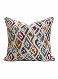Grey and Red Abstract Pillow