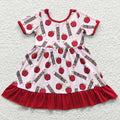 GSD0314 Leopard Pen Apple Girls Back to School Dress