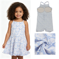 GSD2580 Flowers Bows Girls Strap Knee Length Yoga Dress