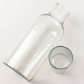 Handblown Hammered Glass Carafe + Cup | Clear