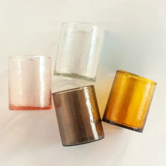 Handblown Hammered Glasses | Set of 4 | Blush