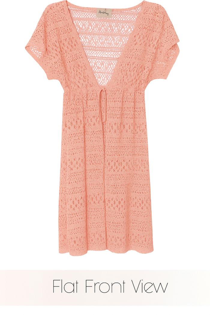 Hybrid & Company Women's Open Front Crochet Bikini Cover up