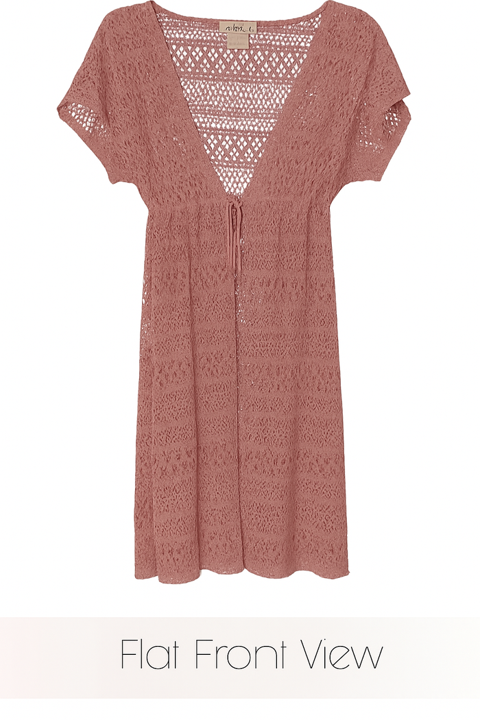 Hybrid & Company Women's Open Front Crochet Bikini Cover up