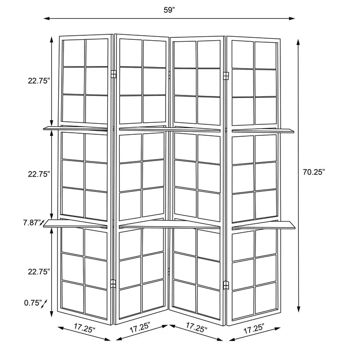 Iggy Four-Panel Room Divider