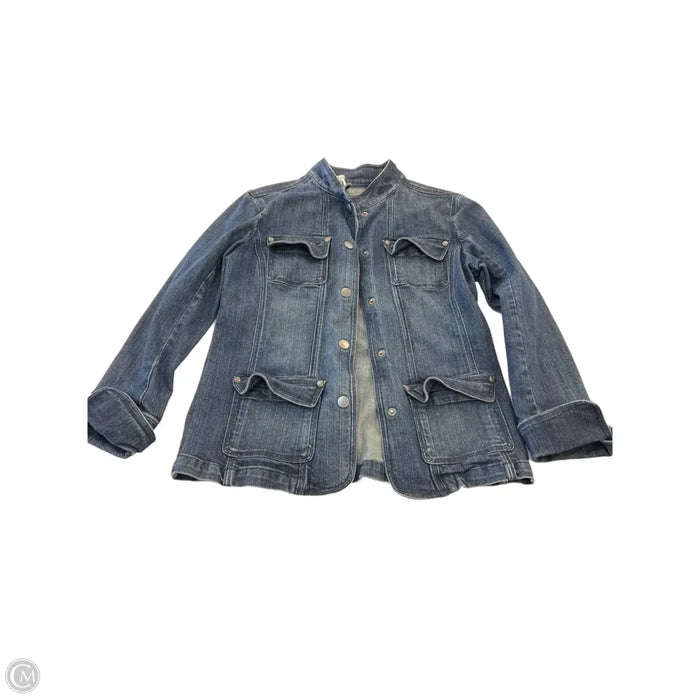 Jacket Denim By Chicos In Blue Denim, Size: S