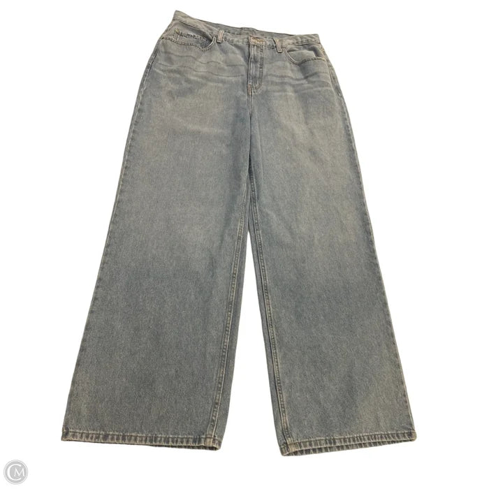 Jeans Wide Leg By Rafaella In Blue Denim, Size: 14