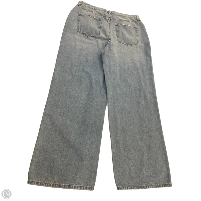 Jeans Wide Leg By Rafaella In Blue Denim, Size: 14
