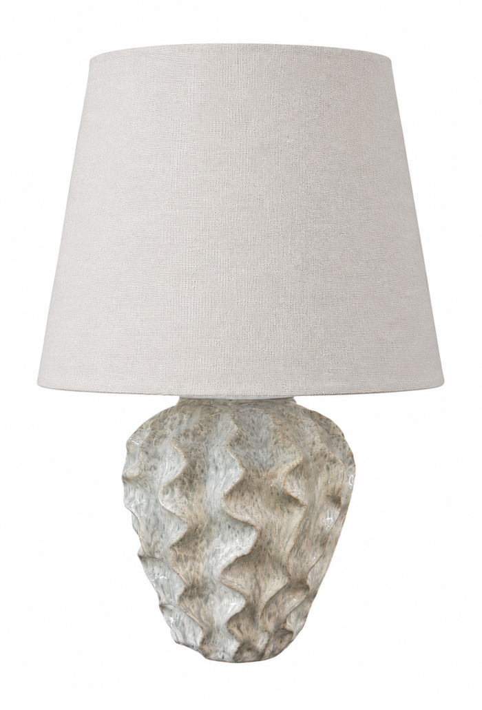Light Blue Textured Table Lamp